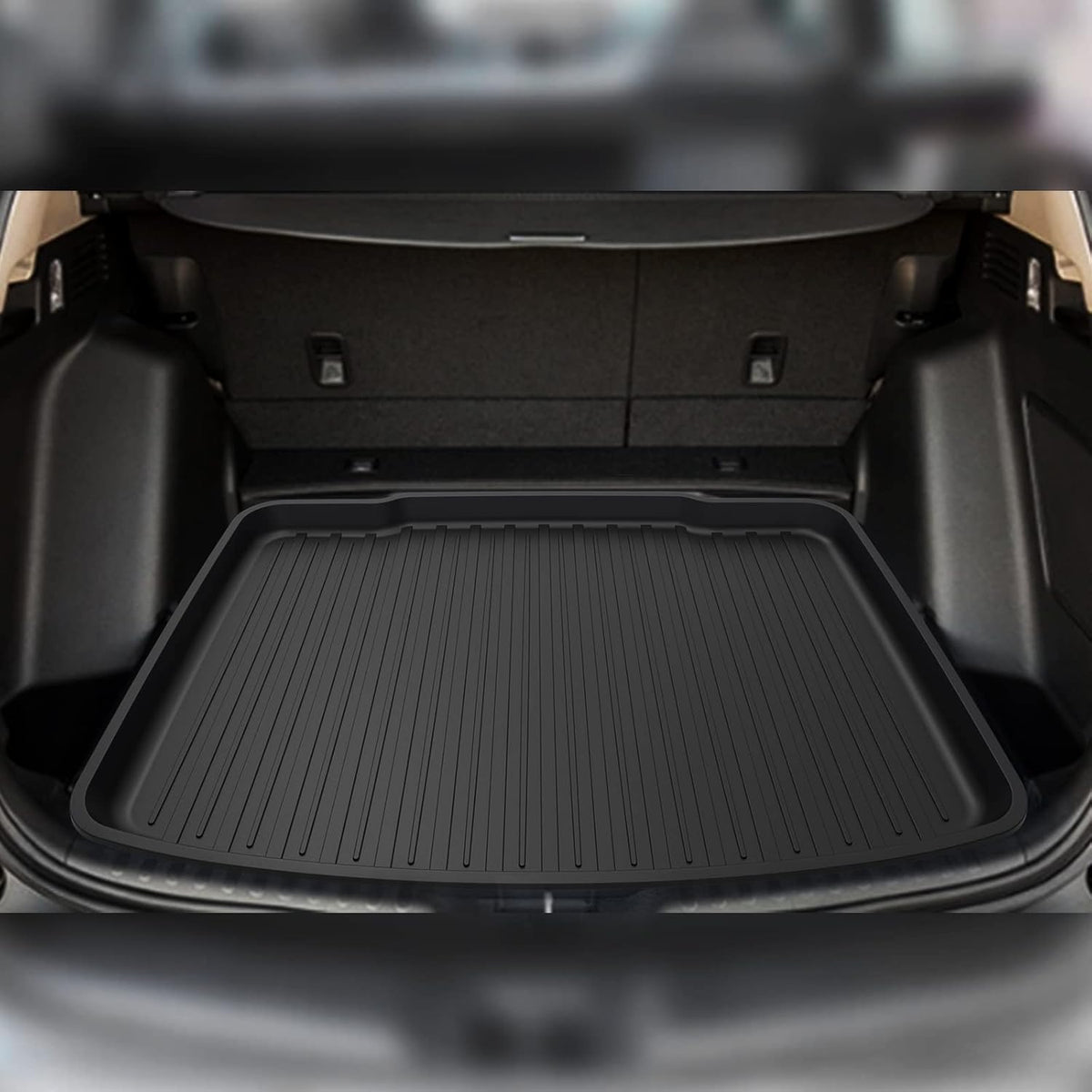 Black Rear Cargo Mat Trunk Liner Pack of 2 F3657