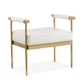White Eco-Leather Bench I95596