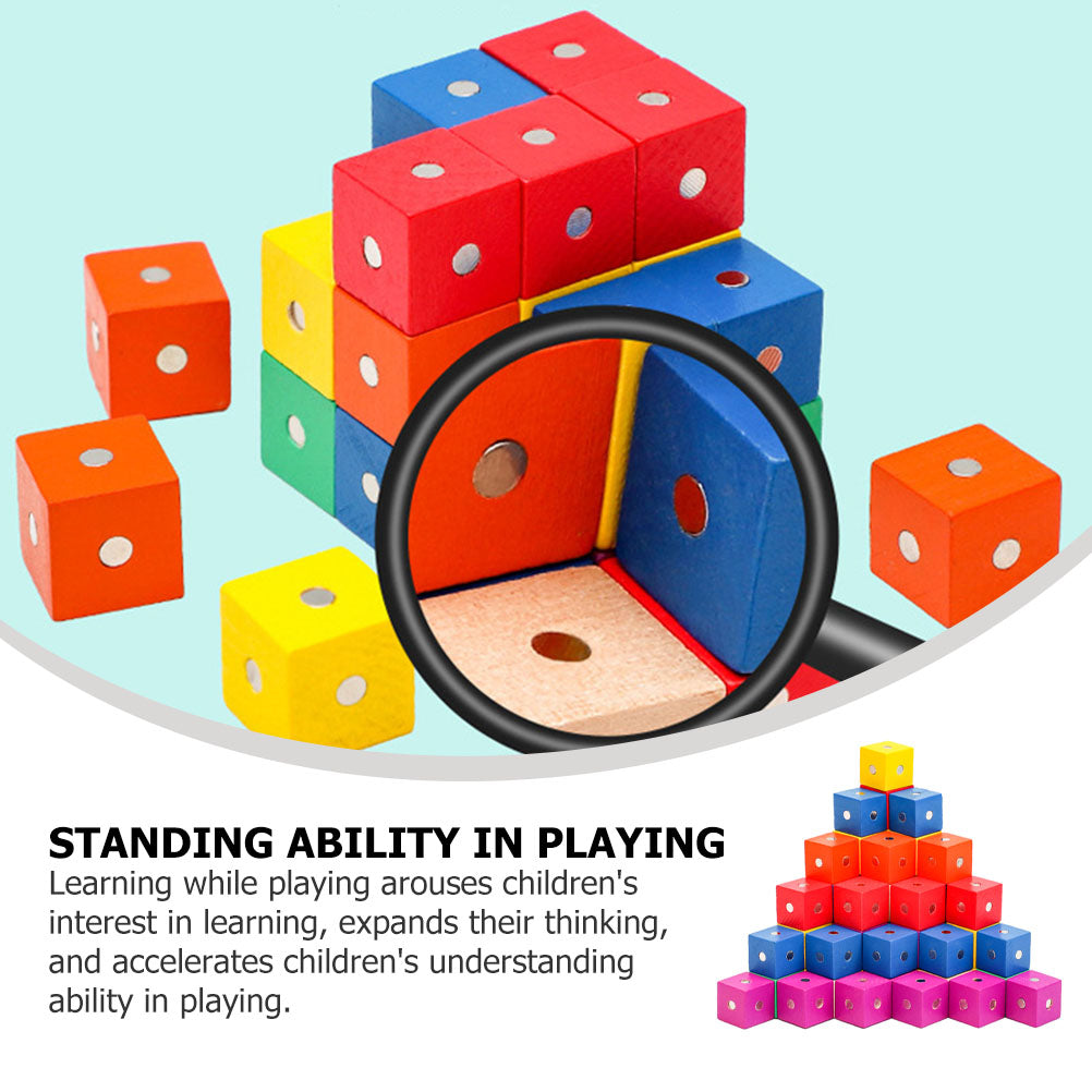 30 Pcs Magnetic Wooden Building Blocks Toy X960