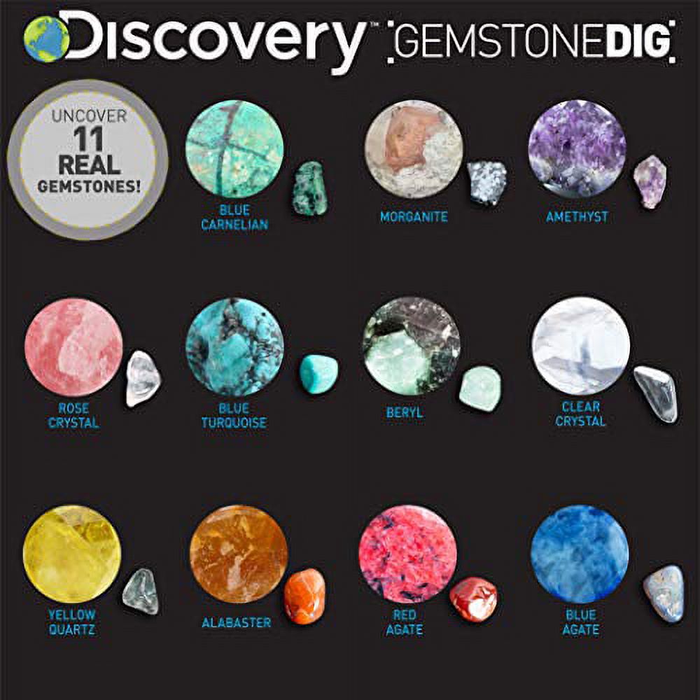 Gemstone Dig Stem Science Kit, Excavate 11 Real Gemstones Q407474