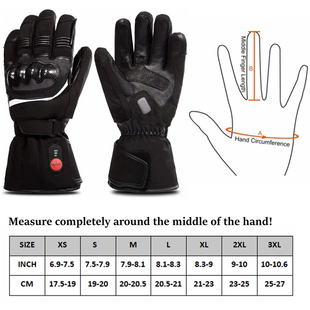Heated Motorcycle Gloves XS-3XL S269