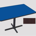 Mahogany Cafe and Breakroom Table with Cross Base A152603
