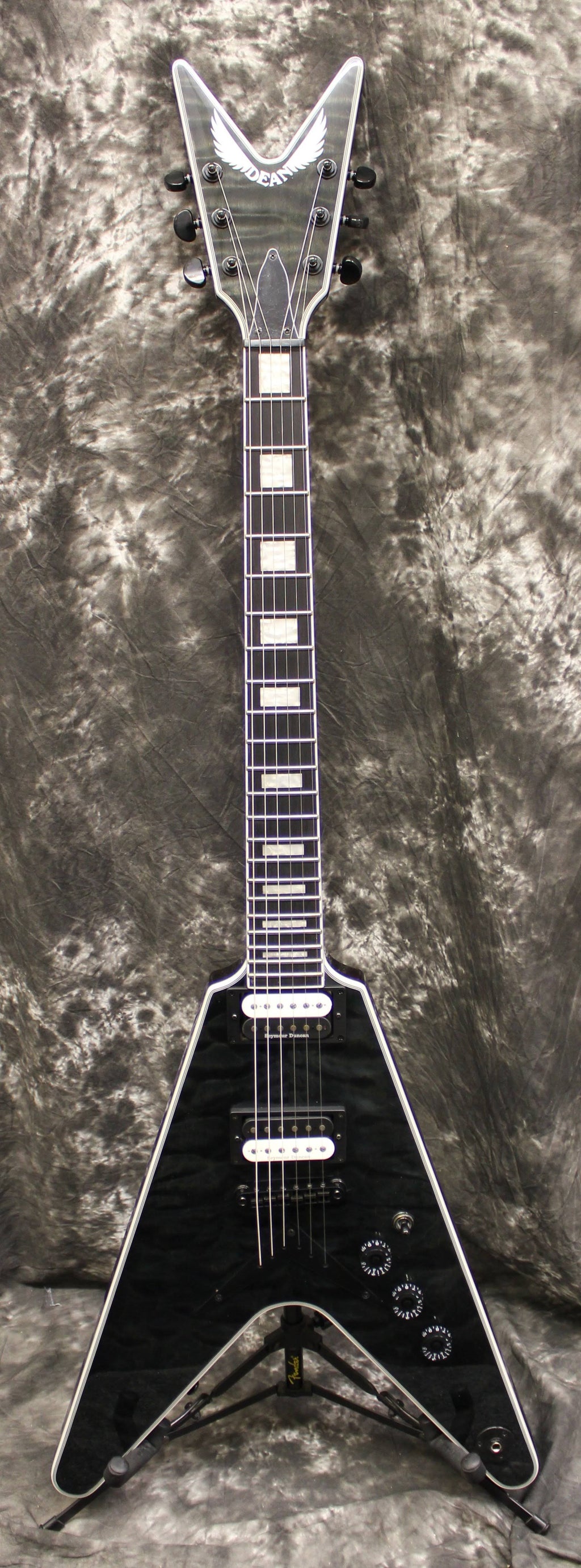 Trans Black Quilt Top Electric Guitar L261
