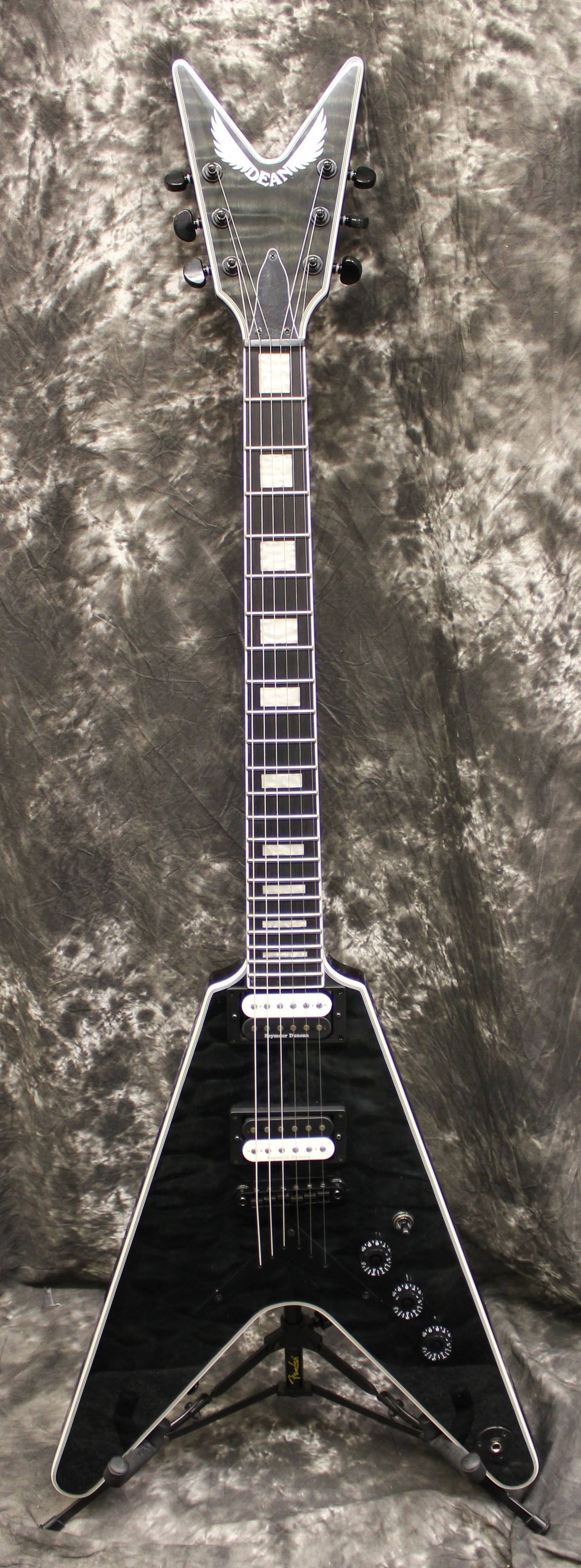 Trans Black Quilt Top Electric Guitar L261