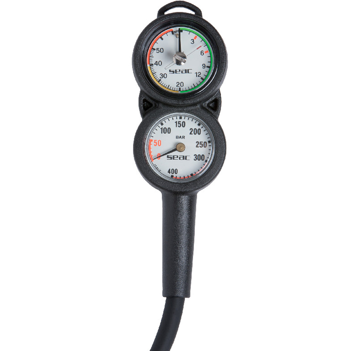 Black/Red Console Pressure Gauge & Depth Gauge X679