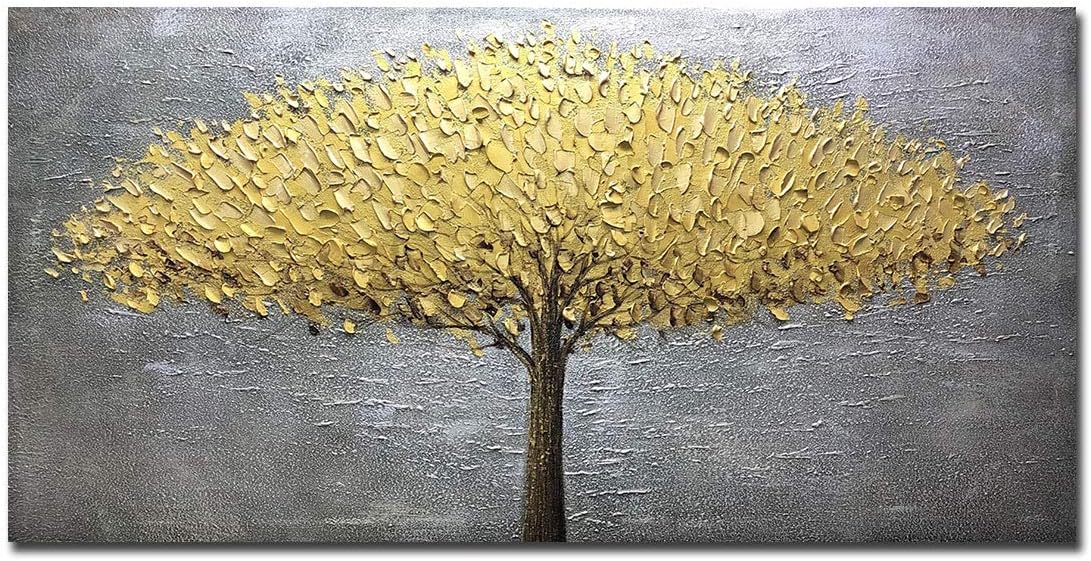 24x48 Inch Hand-Painted Oil Painting On Canvas Abstract Artwork W1949