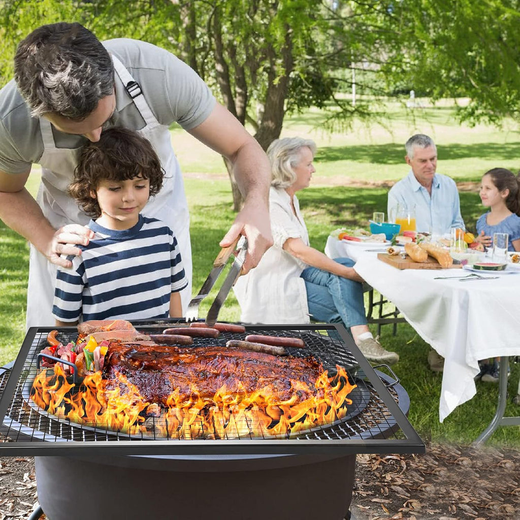 36×36inch Steel Campfire Grill Grate with Handles N1070