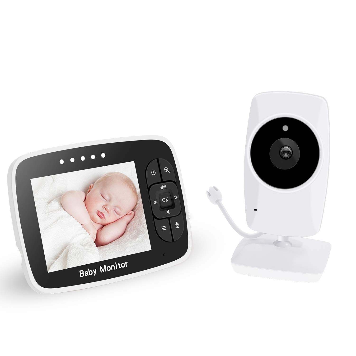 3.2 Video Baby Monitor with Camera and Audio, Night Vision, Pack of 2 R592735