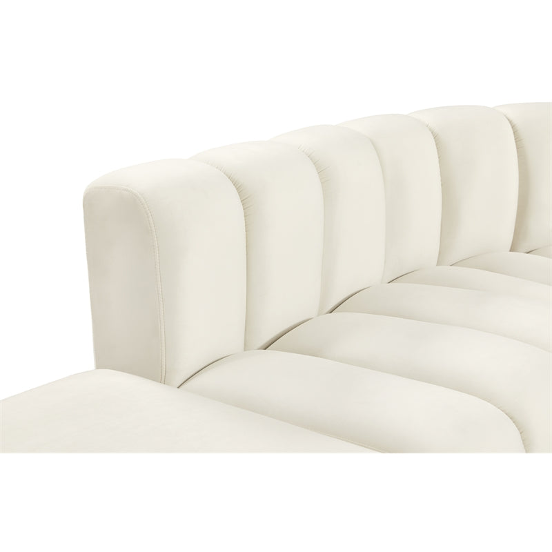 Cream Velvet Modular Sofa H667