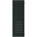 Dark Green Open Louvered Wood Shutters (Per Pair) U276311