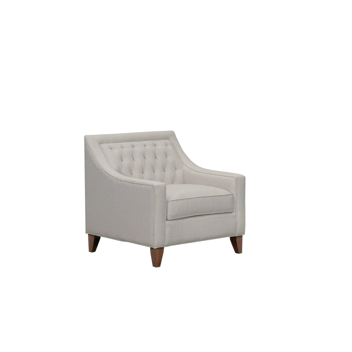 Beige Linen Tufted Club Chair C671973