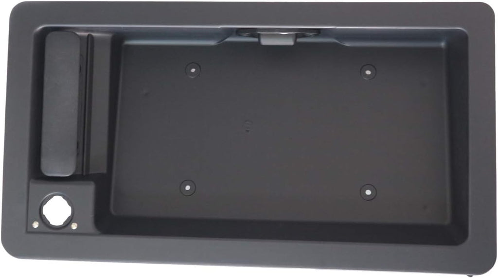 Rear Passenger Side Exterior Cargo Door Handle & License Plate Housing Frame Bracket for Ford Van E150 E250 E350 Pack of 2 Q28925