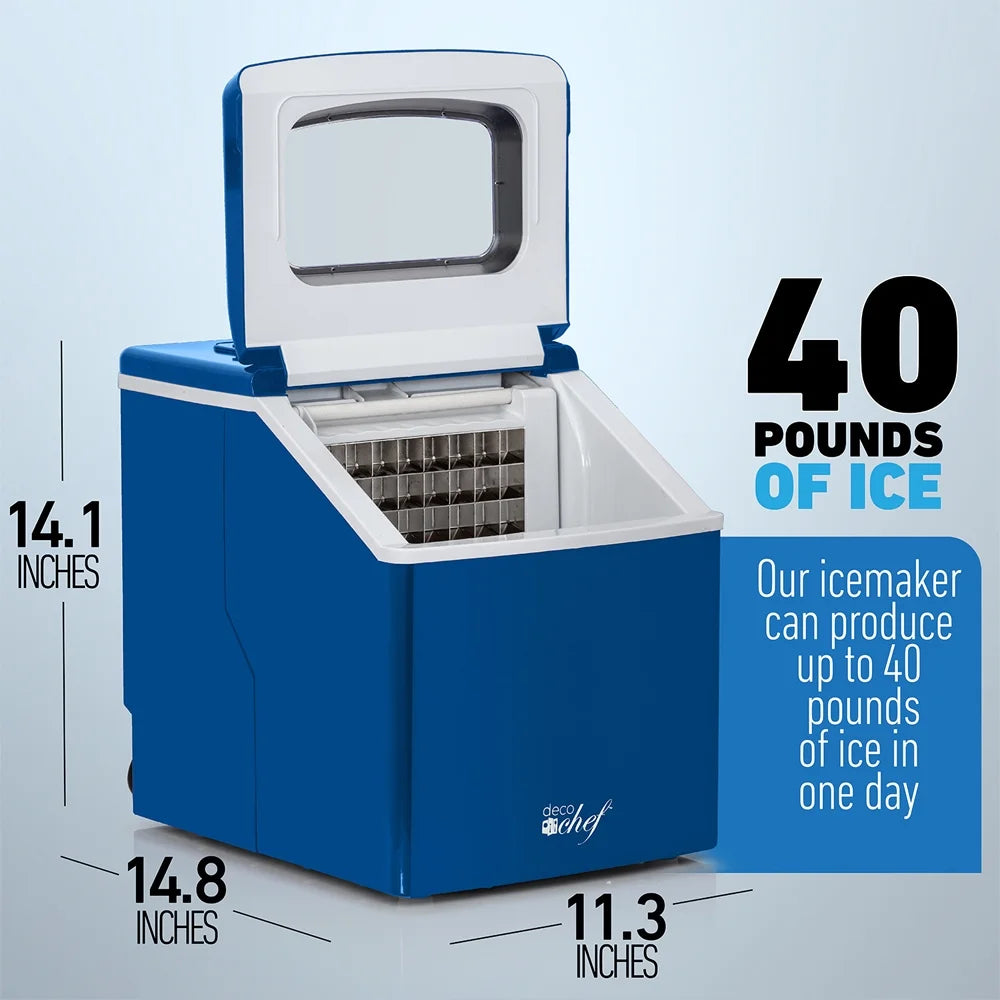 Blue Countertop Portable Ice Maker G694