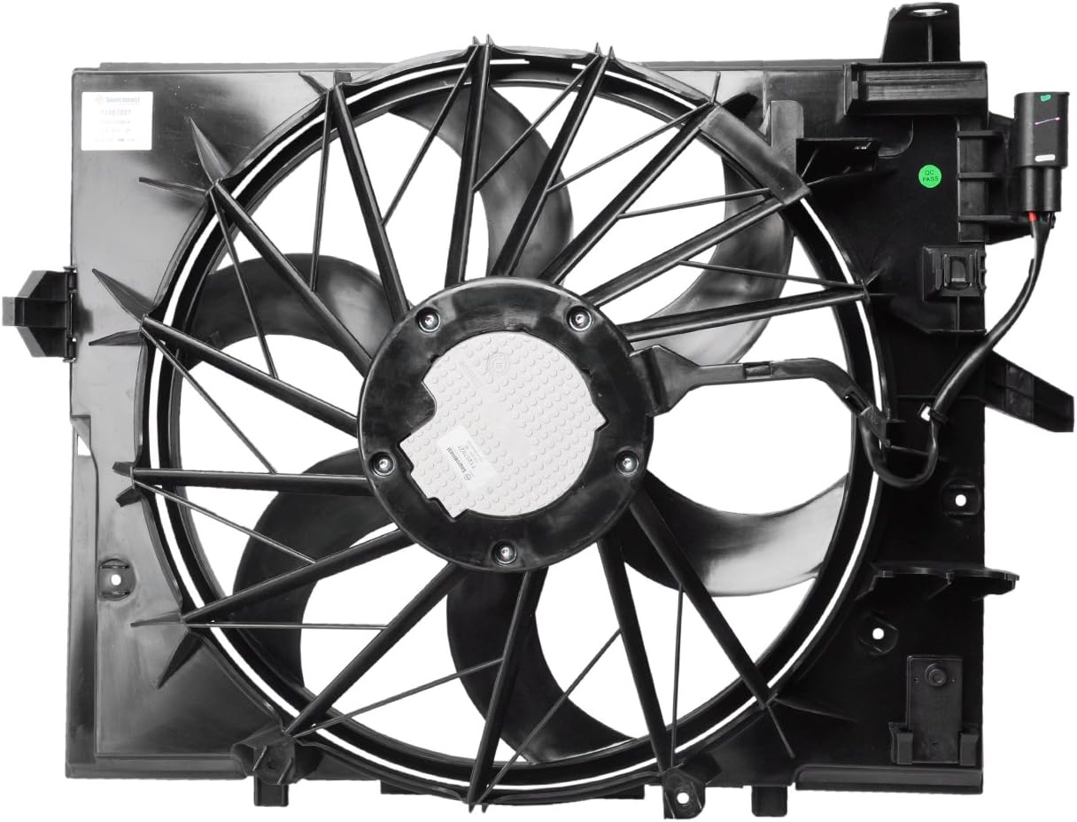 Radiator Cooling Fan Assembly Compatible with BMW E60 525i 530i 2004-2005 Y636
