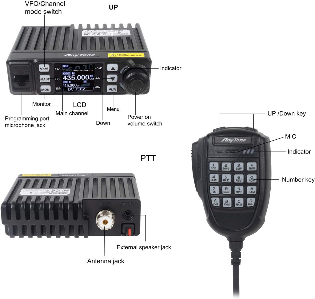 Mini Size Dual Band Transceiver Mobile Radio VHF/UHF Two Way Radio Z126