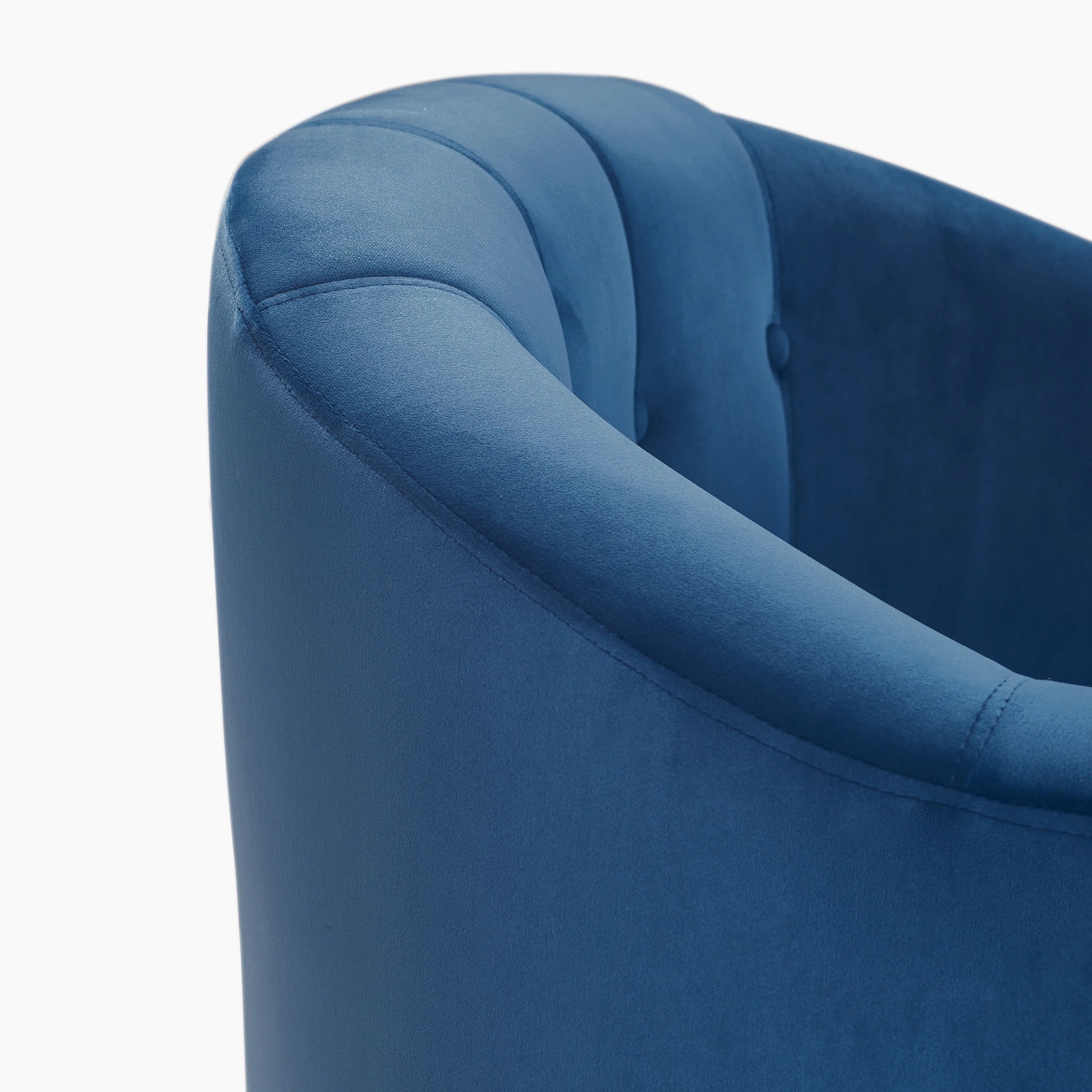 Blue Tufted Velvet Accent Tub Chair N246