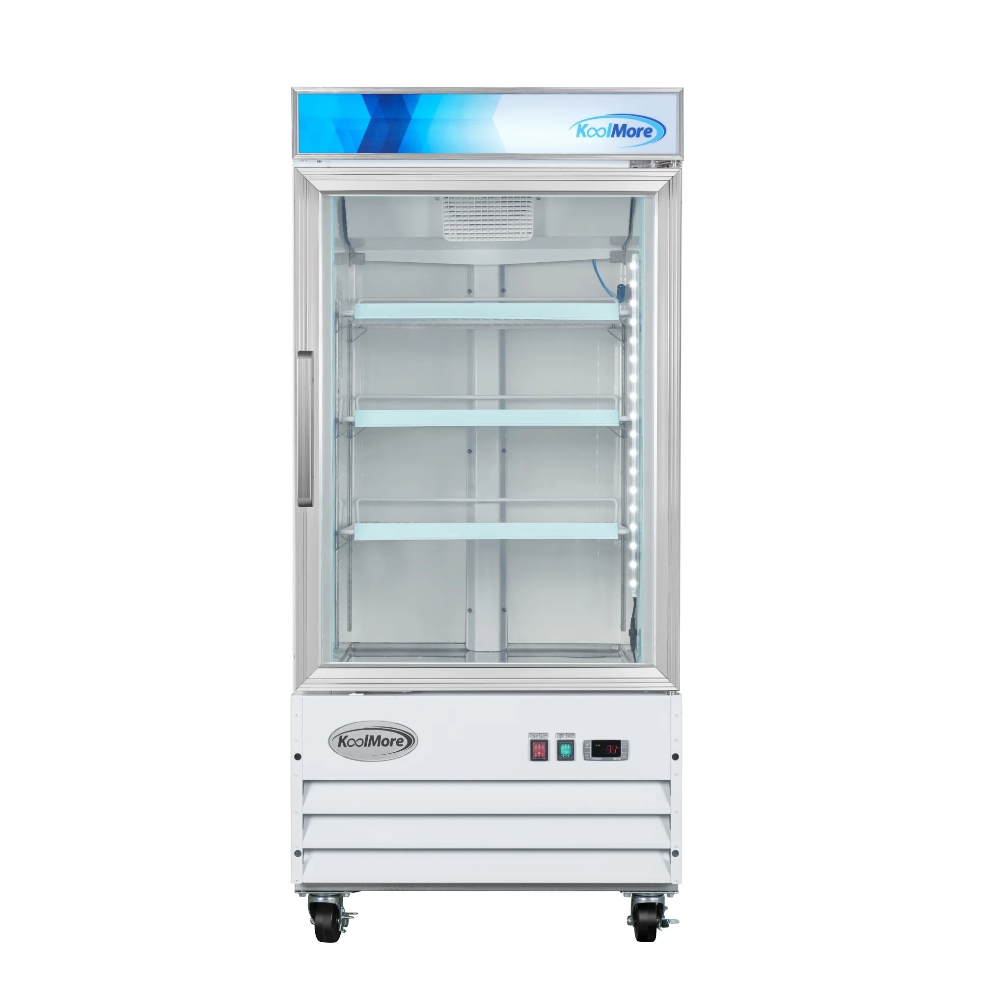 26 in. 1-Door Commercial Display Merchandiser Freezer 9 cu. ft. White V4434