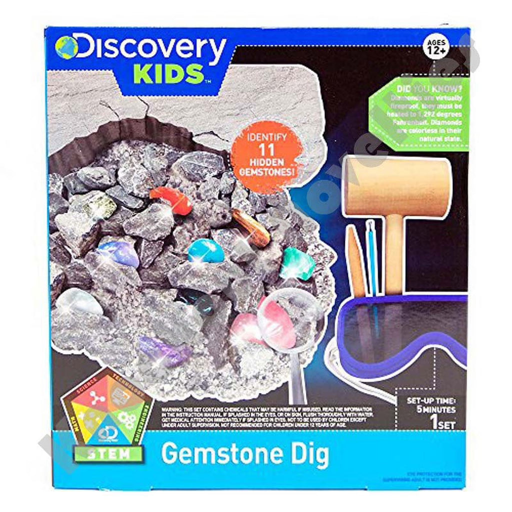 Gemstone Dig Stem Science Kit, Excavate 11 Real Gemstones Q407474
