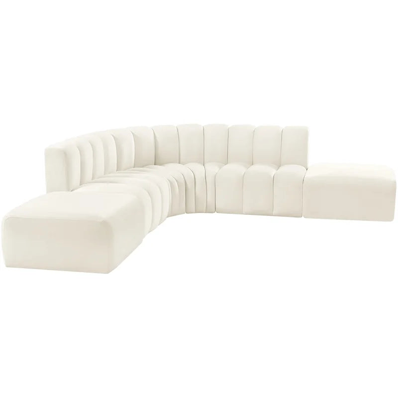 Cream Velvet Modular Sofa H667
