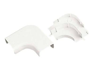 White Acrylonitrile butadiene styrene Cable Raceway Right Angle Fitting M7366