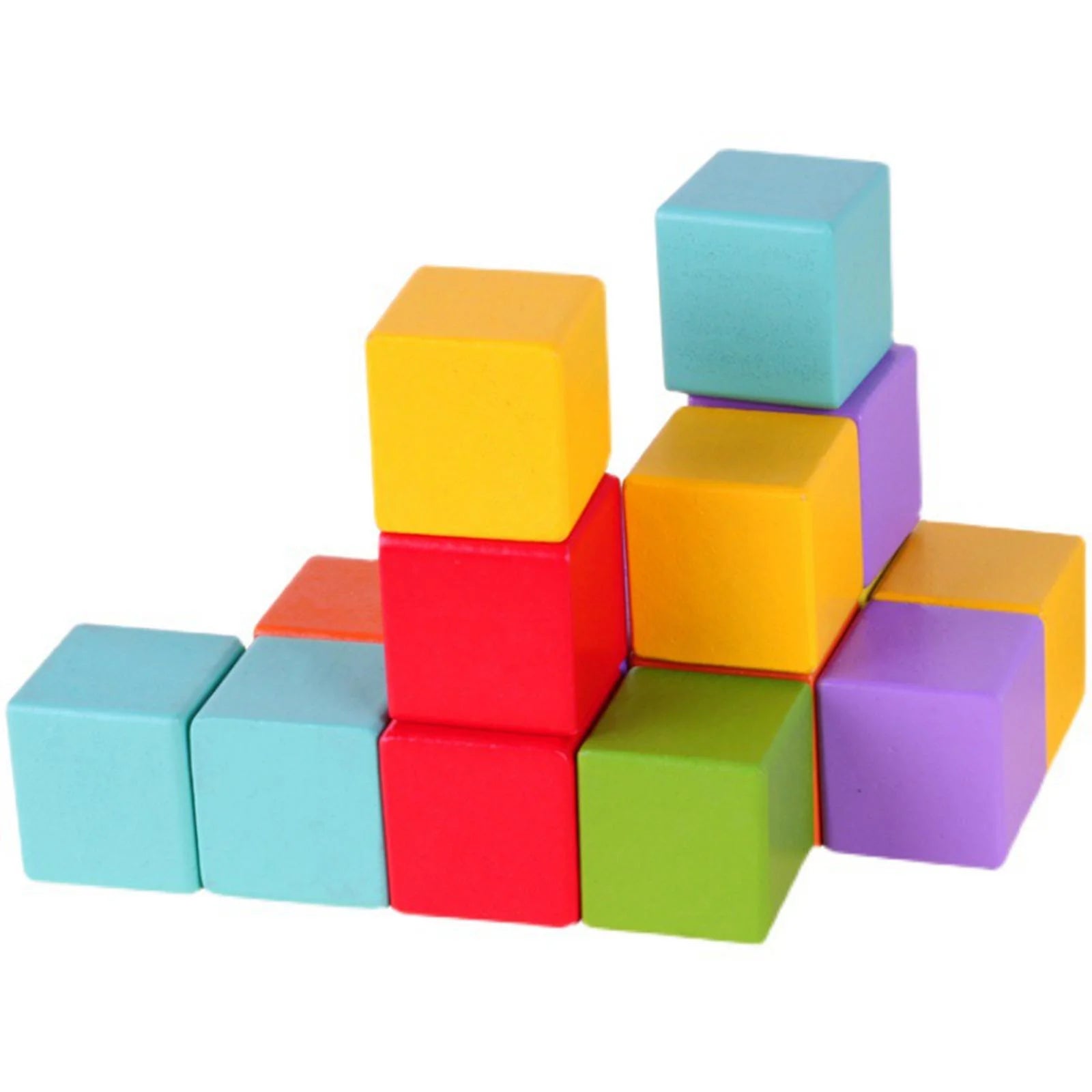Wooden Building Blocks Stacking Game with Cards Sensory Toys M369