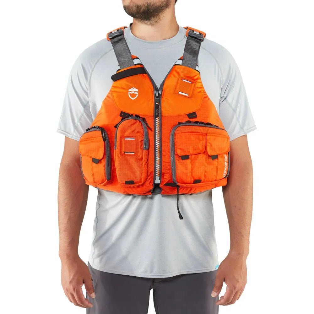 Orange Fishing Life Vest PFD with Pockets, Large/XL V65504