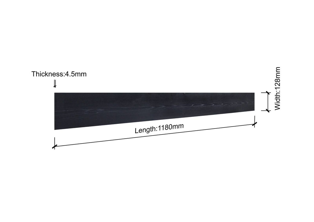 Rustic Black Real Wood Wall Plank N762047