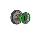 Emerald Crystal Antique Pewter Interior Mortise Door Knob J830944