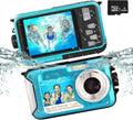 13FT Underwater Camera, 48MP Photo 2.7K Video Waterproof Camera, Dual Display EIS Digital Underwater Camera-Yellow P495