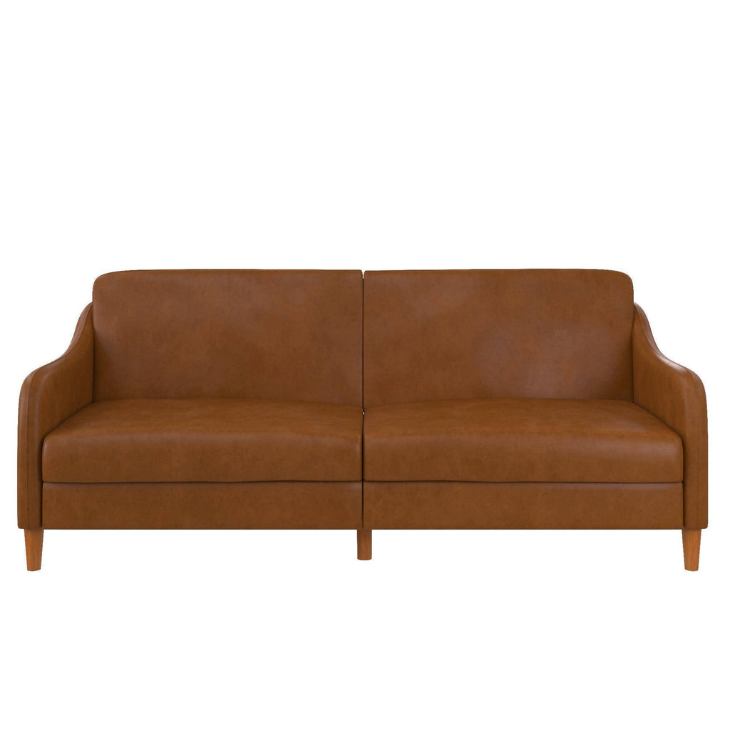 Camel Faux Leather Futon B17335