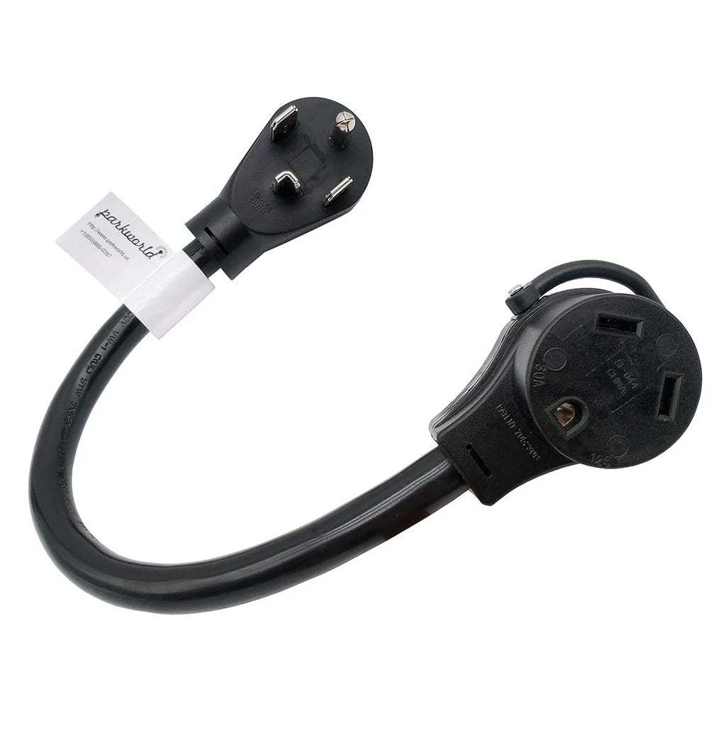 AC Adapter Cord NEMA Dryer 14-30P to TT-30R RV 30A 125V 1.5FT A6709