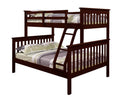 Dark Cappuccino Twin/Full Bunk Bed T9012