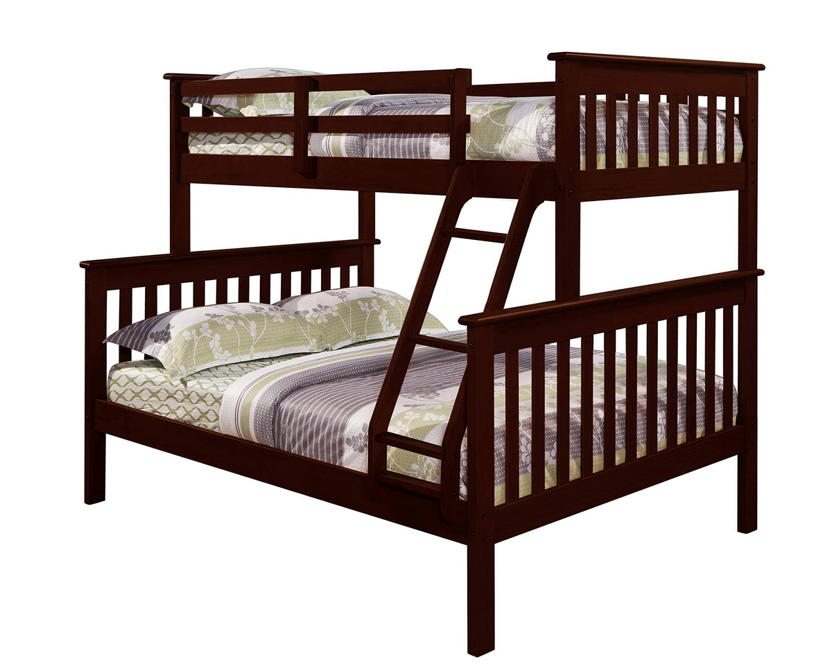 Dark Cappuccino Twin/Full Bunk Bed T9012