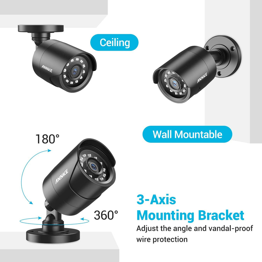 4 Pack 1080P HD TVI Outdoor Indoor Security Camera X948568