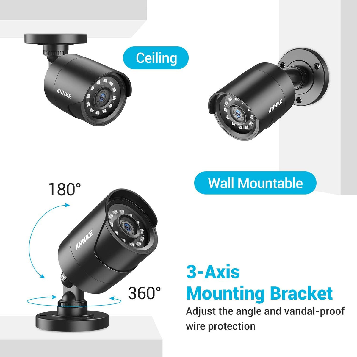 4 Pack 1080P HD TVI Outdoor Indoor Security Camera X948568