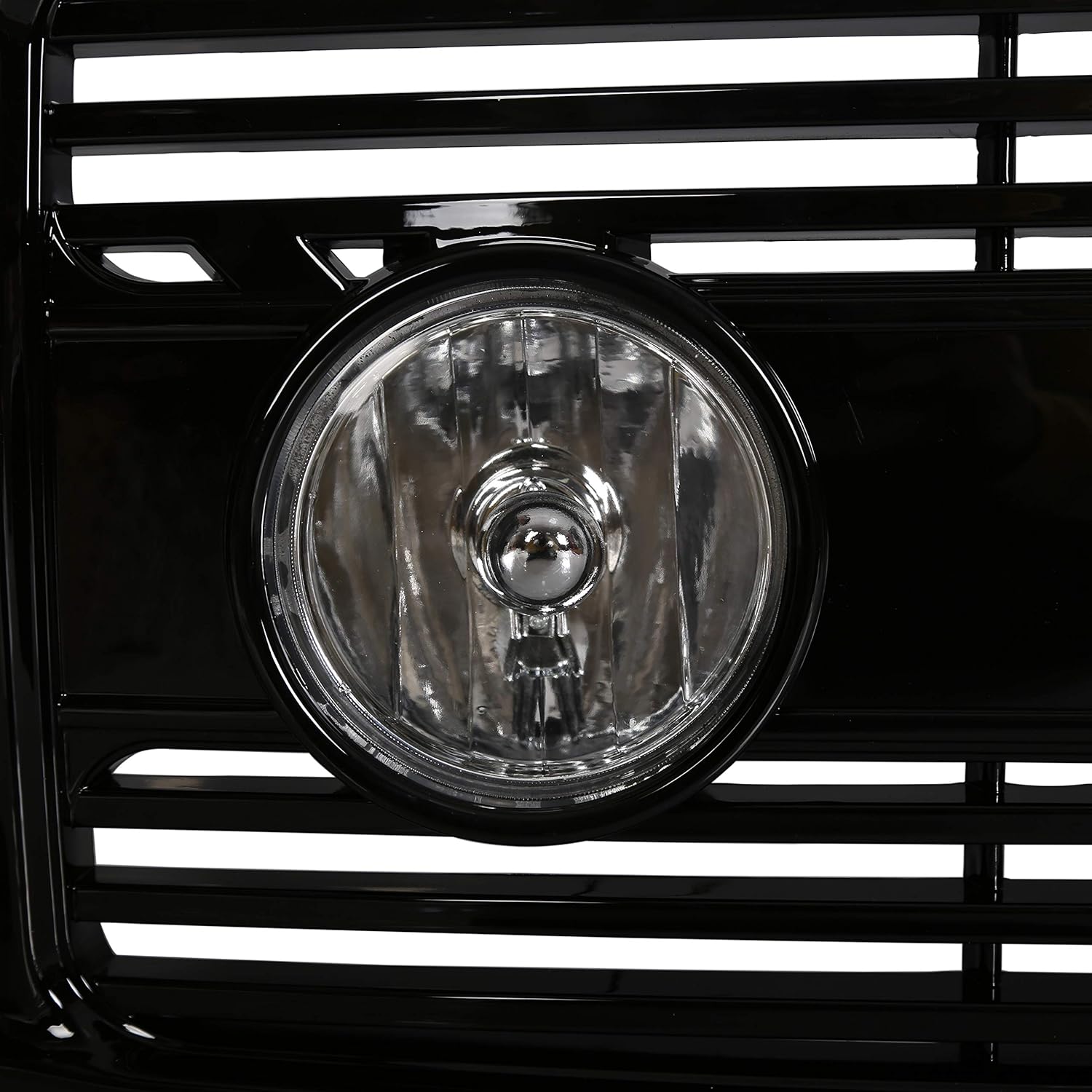 Glossy Black Front Hood Bumper Grille Grill ABS with Fog Lights Y767319