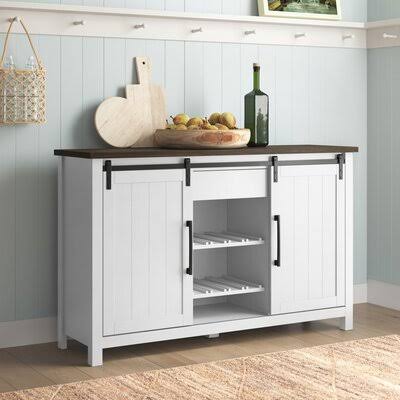 Antique White 1 Drawer Sideboard Q6294
