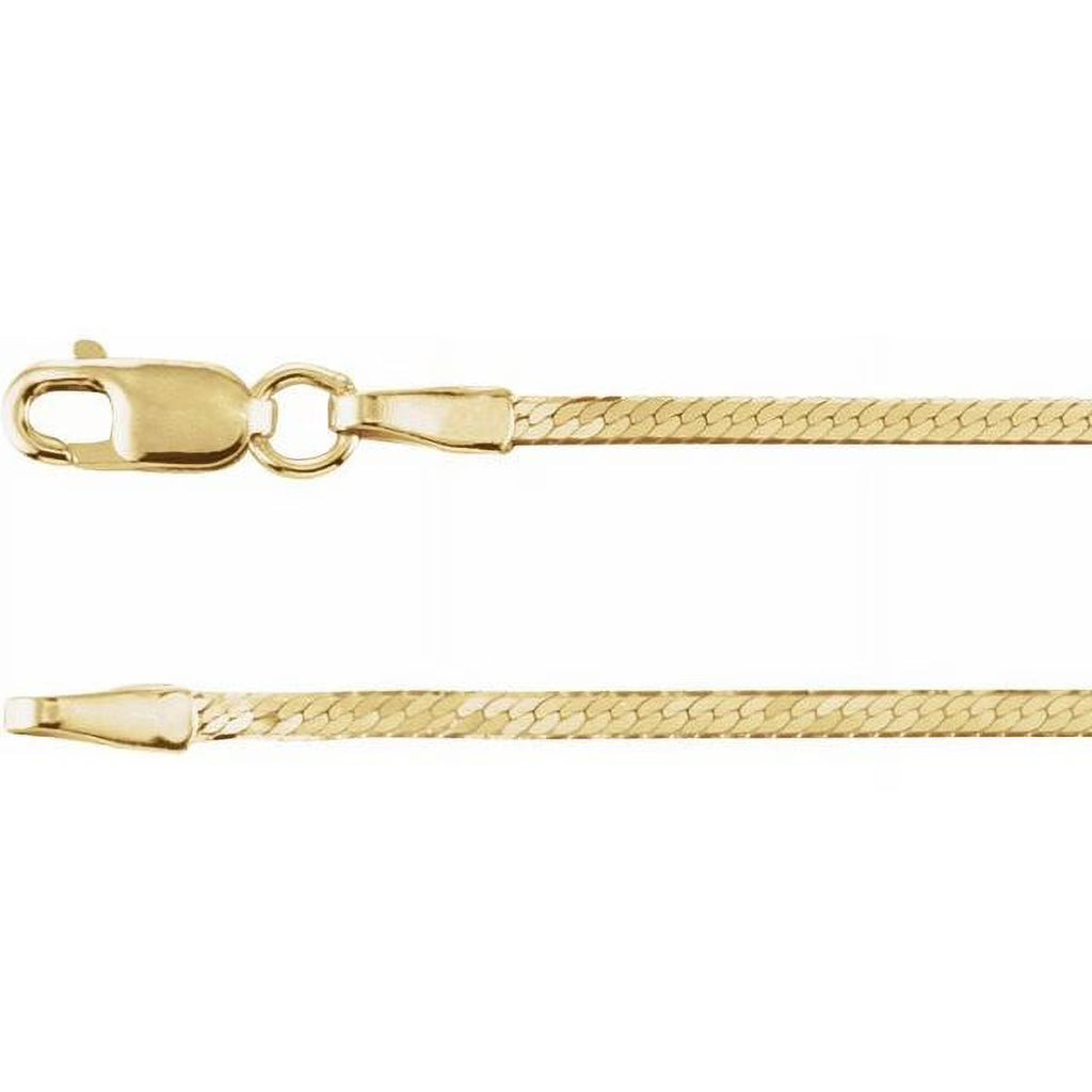 14K Yellow 1.6 mm Herringbone 24" Chain D1671