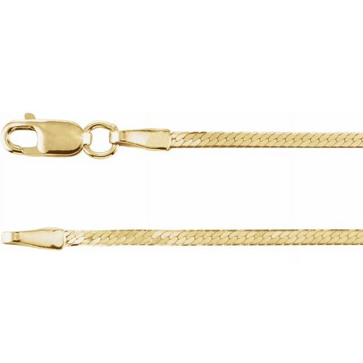 14K Yellow 1.6 mm Herringbone 24" Chain D1671