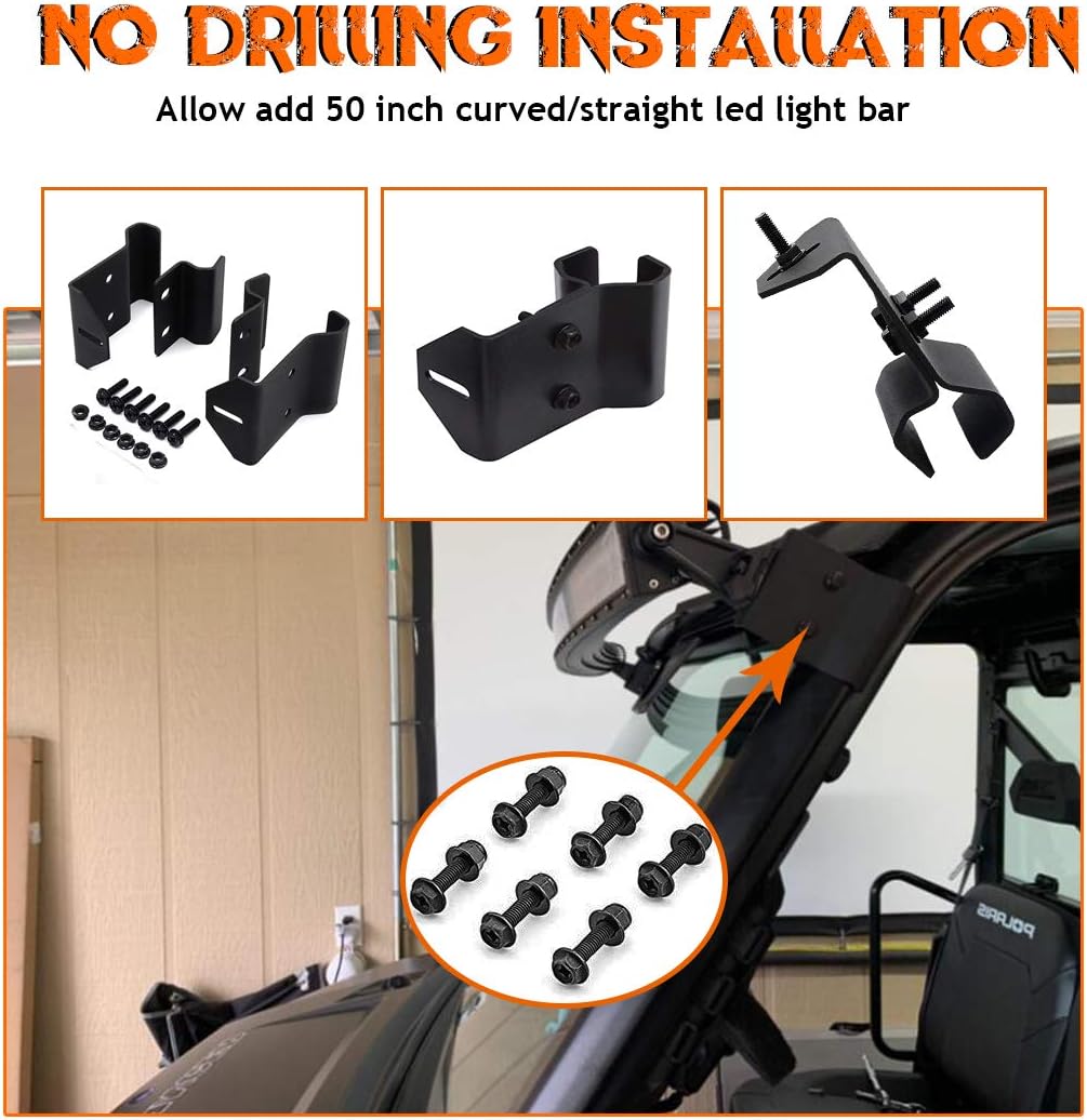 Black Mounting Bracket for Led Light Bar Pack of 2 T37000