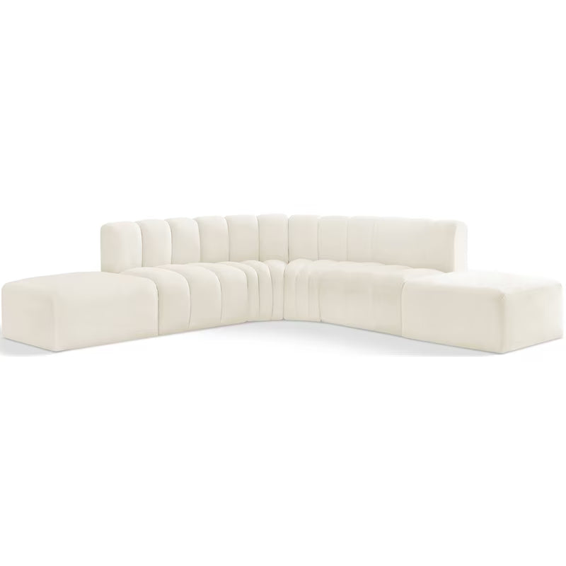 Cream Velvet Modular Sofa H667