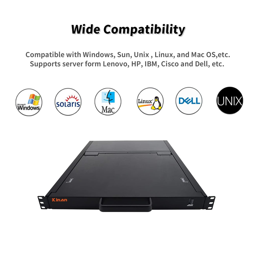 17 Rackmount KVM Console with VGA Drawer, 1U, 1280x1024 O702914