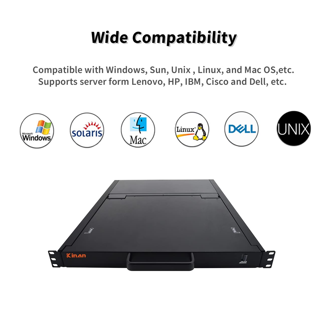 17 Rackmount KVM Console with VGA Drawer, 1U, 1280x1024 O702914