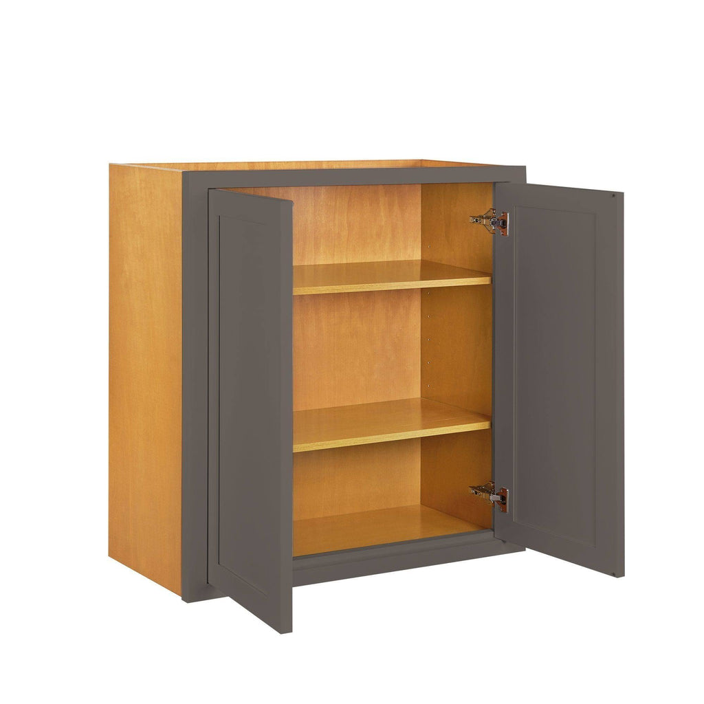 24 inch Wide Kitchen Cabinet Dark Gray Inset Shaker Double Door J4862