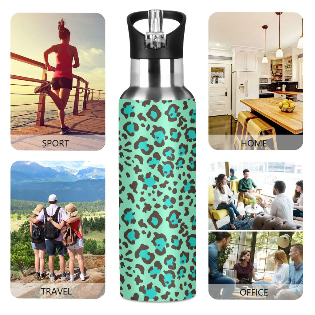 20 OZ Stainless Steel Vacuum Insulated Water Bottle with Straw Lid M768438