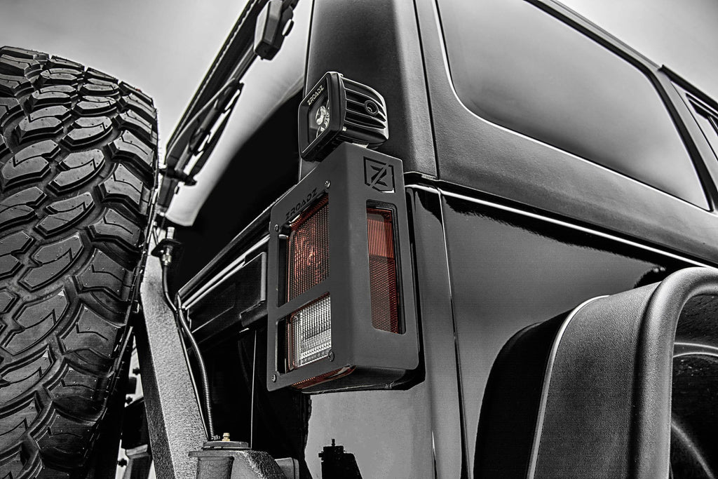 Black Tail Light Protectors with LED Mount P10719