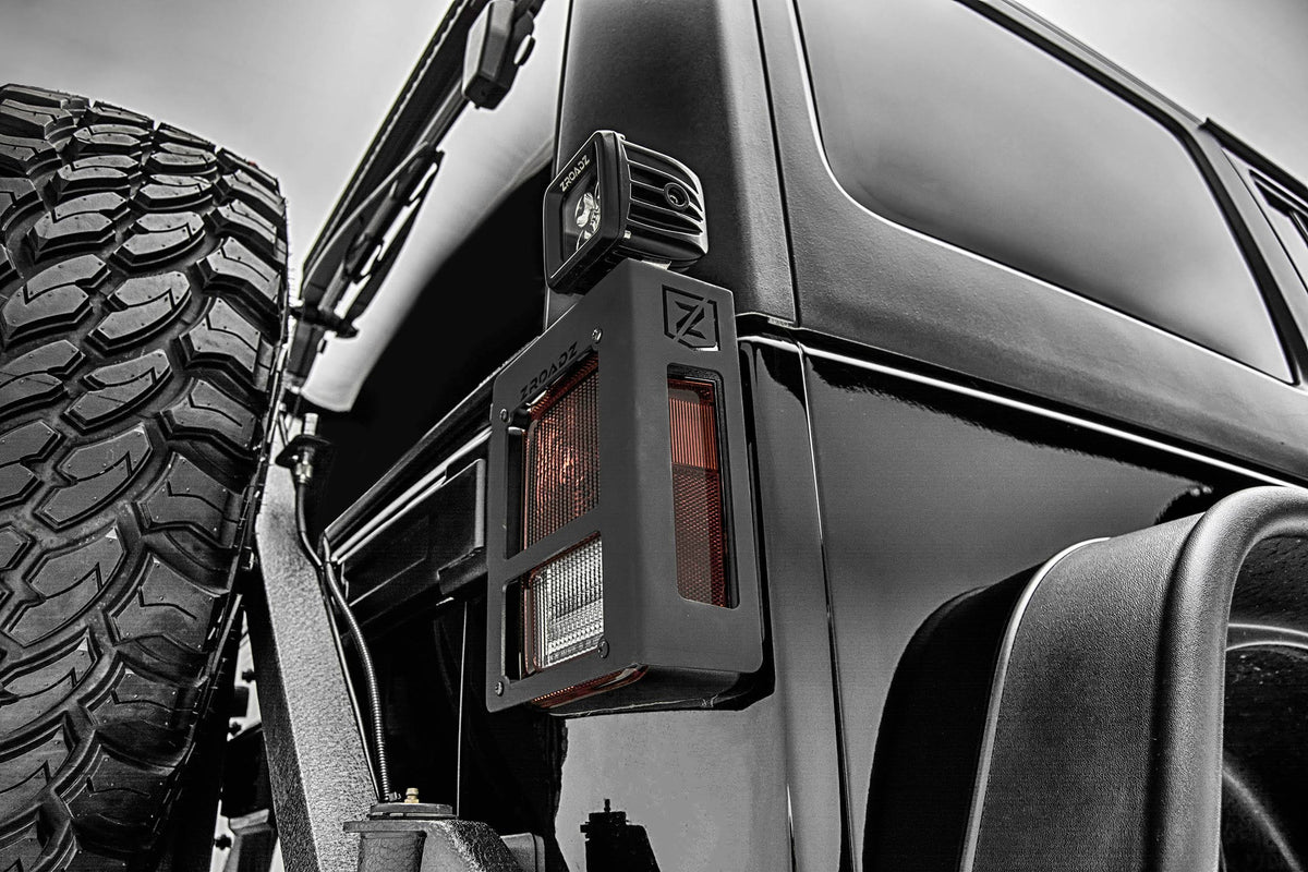 Black Tail Light Protectors with LED Mount P10719