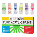 6 Colors Fluorescent Acrylic Paint Set, 2 oz Y507