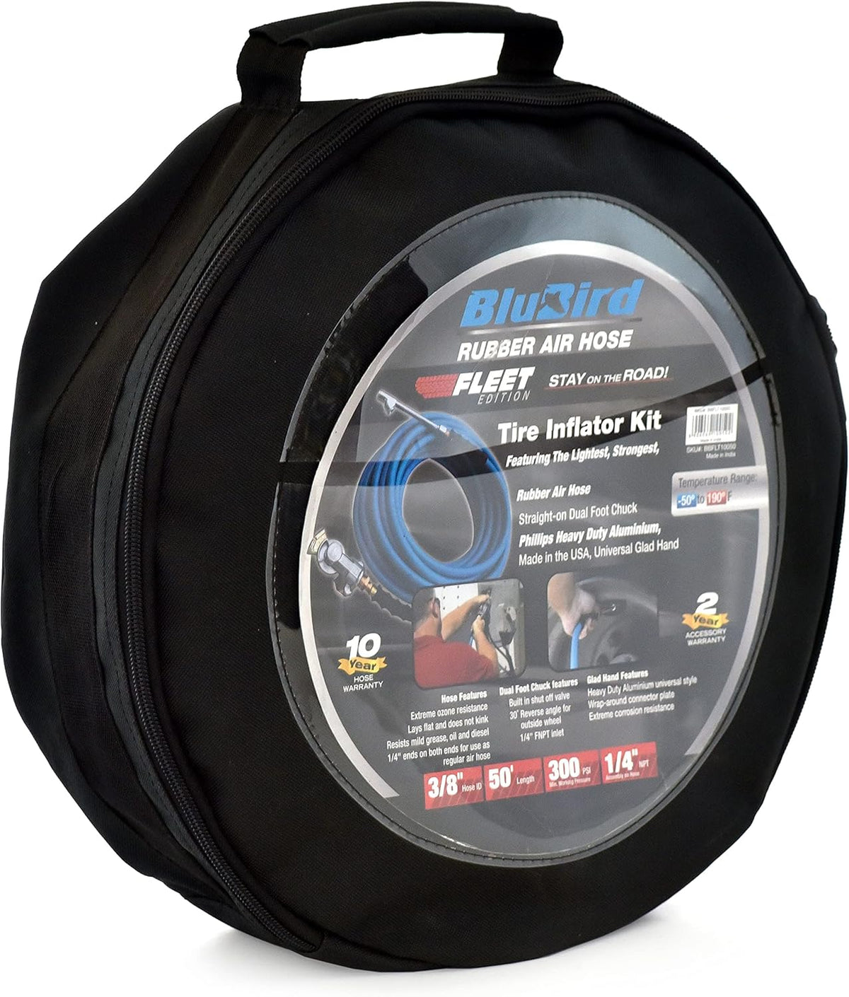3/8" x 50' 300 PSI Polyester Braided Tire Inflator Kit, Pack of 2 K43428