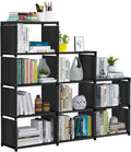 Black Cube Storage 9-Cubes Bookcase Organizer Shelving H64001